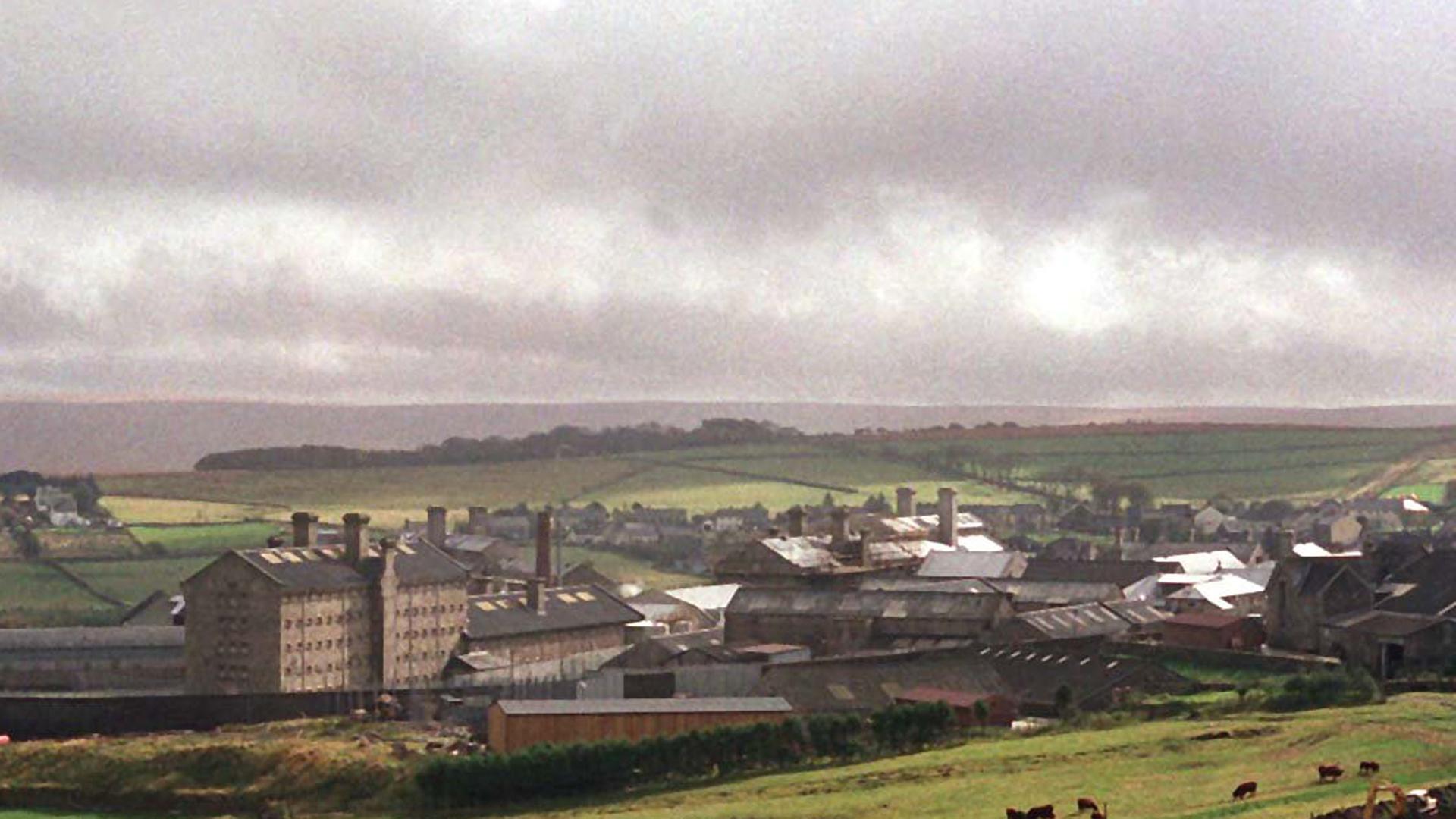 Blick auf das Gefängnis in Dartmoor in der englischen Grafschaft Devon. (Aufnahme vom 15.6.1993).