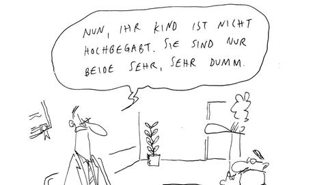 Deutscher Karikaturenpreis 2014, Platz 2 - Hauck & Bauer "Hochbegabung"