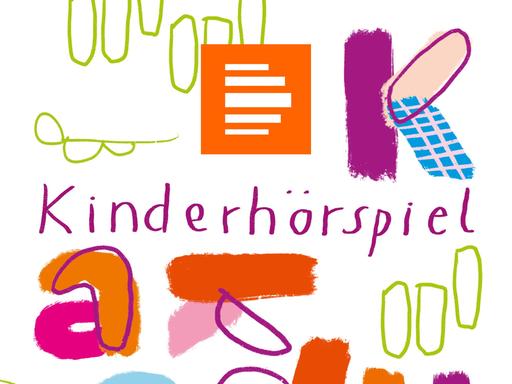 Das Podcast-Logo des "Kakadu Kinderhörspiel" zeigt den Schriftzug in kindlicher Handschrift, im Hintergrund sind die einzelnen Buchstaben in unterschiedlichen Formen und Schriften zu sehen.