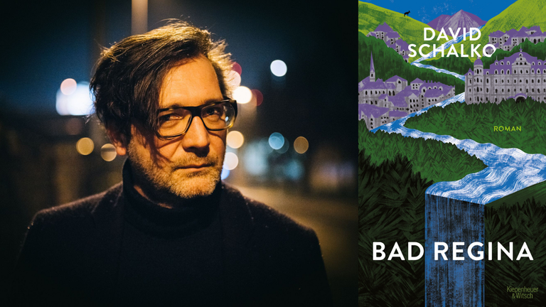 Ein Portrait des Schriftstellers David Schalko und das Buchcover seines Romans "Bad Regina" Ein Portrait des Schriftstellers David Schalko und das Buchcover seines Romans "Bad Regina"