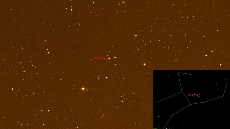 Position des Quasars 3C 273 im Sternbild Jungfrau 