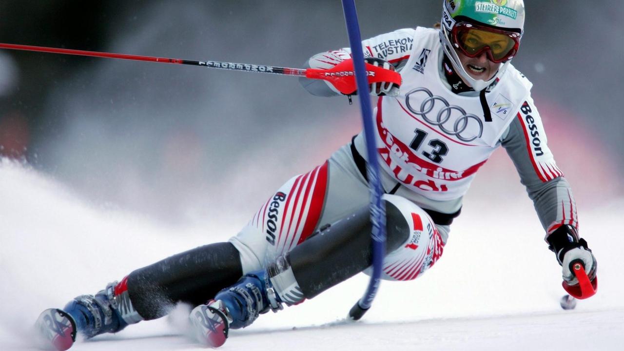 Die österreichische alpine Ski-Rennläuferin Elisabeth Görgel.