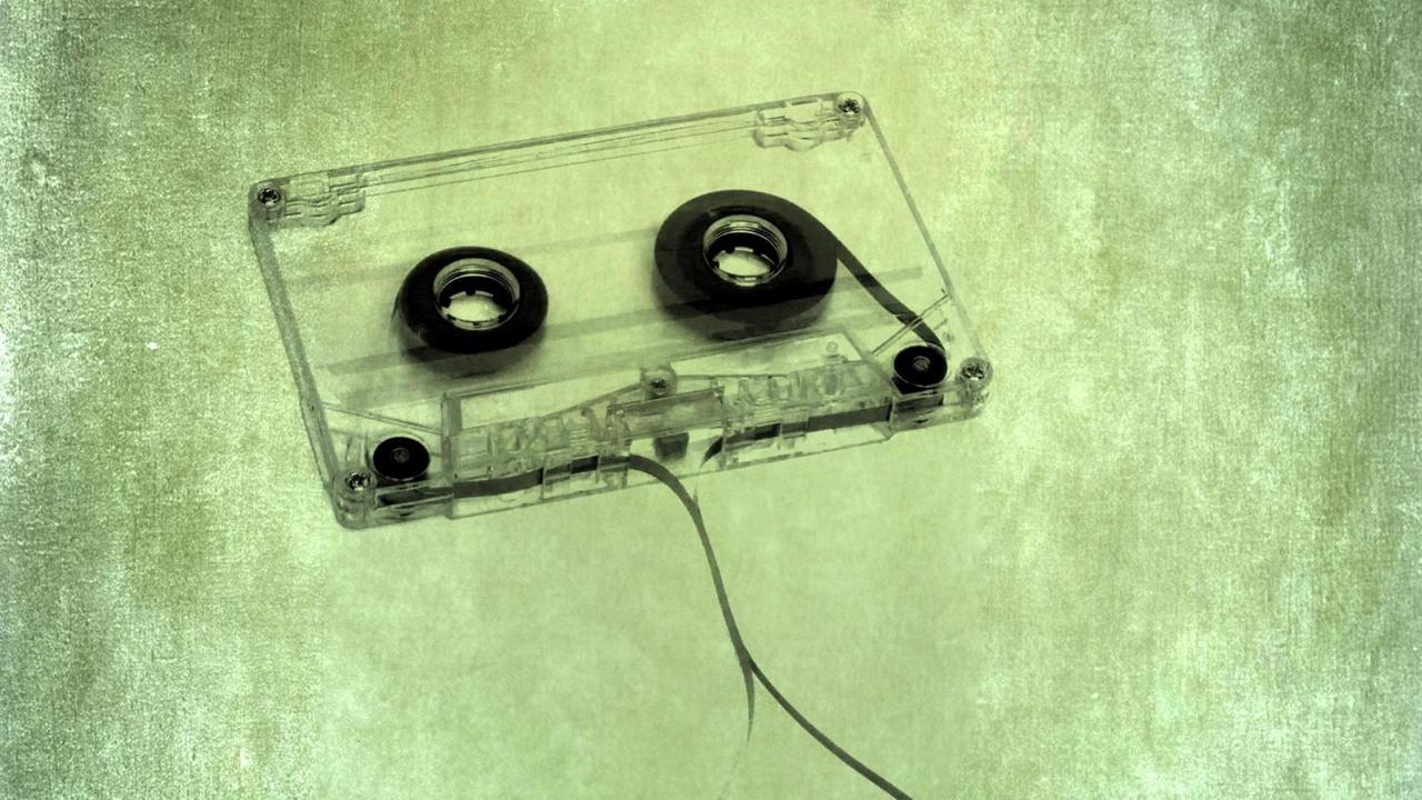 Transparente Audiokassette.