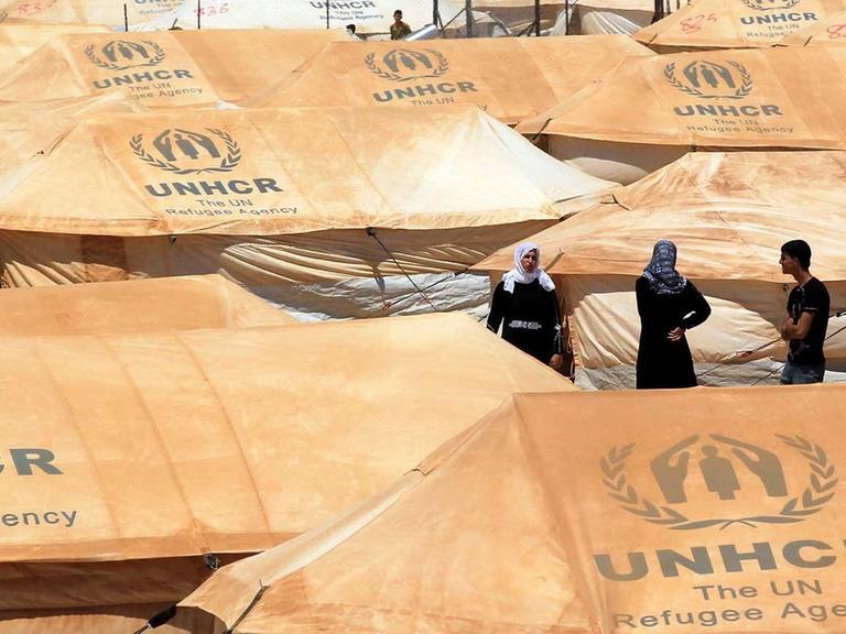 Syrische Flüchtlinge in einem Camp in Jordanien 2012