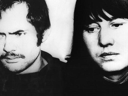 Porträts von Andreas Baader und Ulrike Meinhof