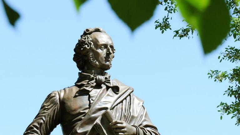 Das Denkmal von Felix Mendelssohn Bartholdy in der Innenstadt von Leipzig