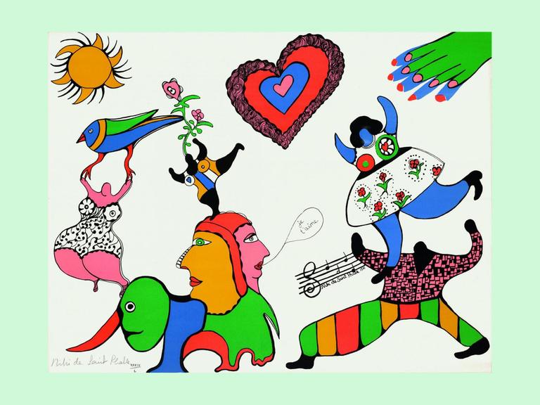 Bunte Figuren gemalt von Niki de Saint Phalle