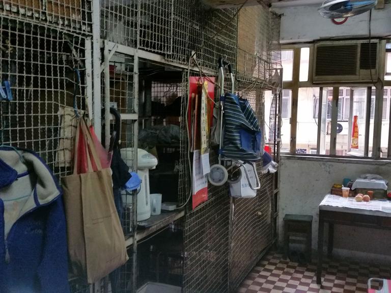 Wohnboxen in Hongkong. 