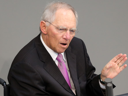 Bundesfinanzminister Wolfgang Schäuble im Bundestag
