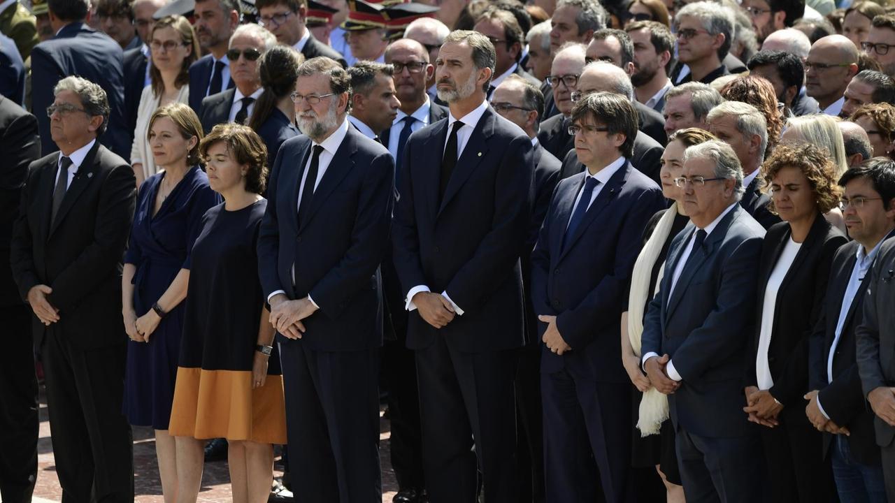 Schweigeminute in Barcelona für die Opfer der Terrorattacke