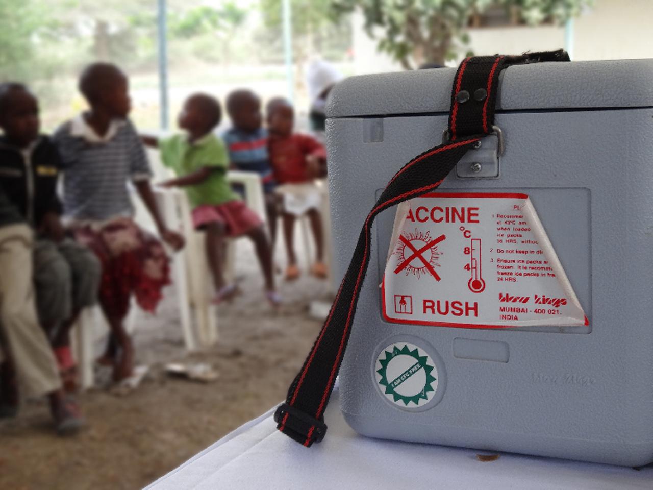 In Thermo-Koffern wird der empfindliche Impfstoff in Tansania transportiert.