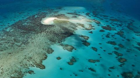 Luftaufnahme des Great Barrier Reef.