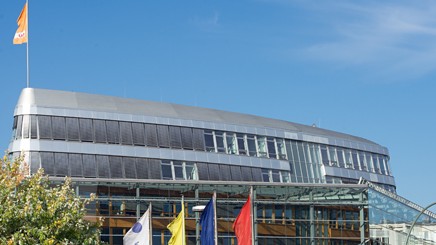 Die Fassade der CDU-Parteizentrale im Konrad-Adenauer-Haus in Berlin.