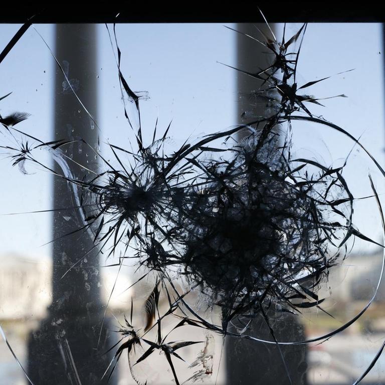 Schäden nach dem Angriff von Demonstranten auf das US-Kapitol