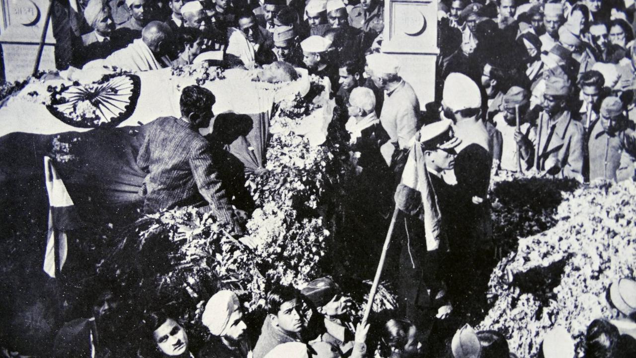 Beerdigung von Mahatma Gandhi 