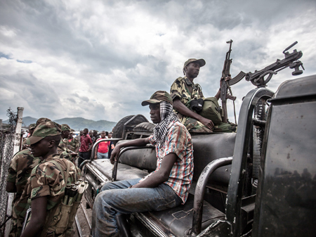 M23-Rebellen am Tag nach der Einnahme von Goma, Kongo