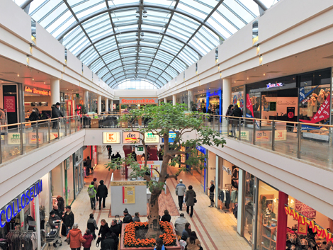 Das Einkaufszentrum "Thüringen-Park" in Erfurt - Betreiber ist die ECE.
