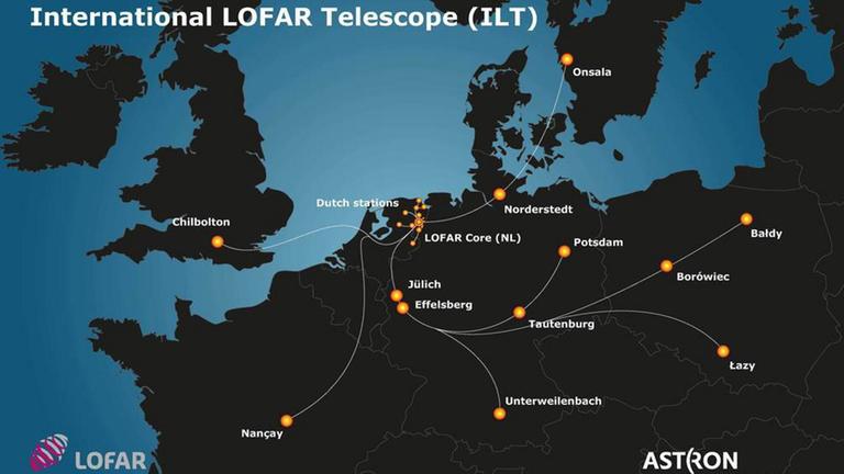 Die aktuelle Verteilung der LOFAR-Stationen in Europa