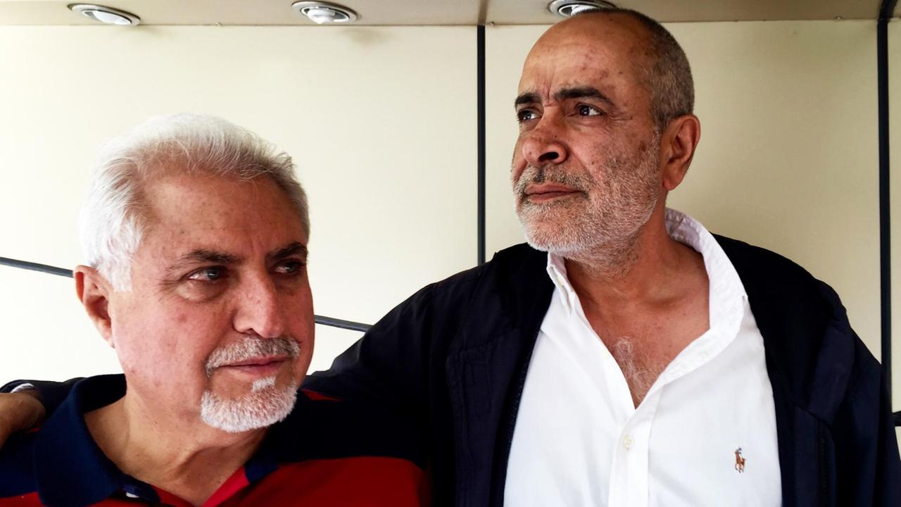 Die Pistazienanbauer Ali Hejri und Behrouz Aghar.
