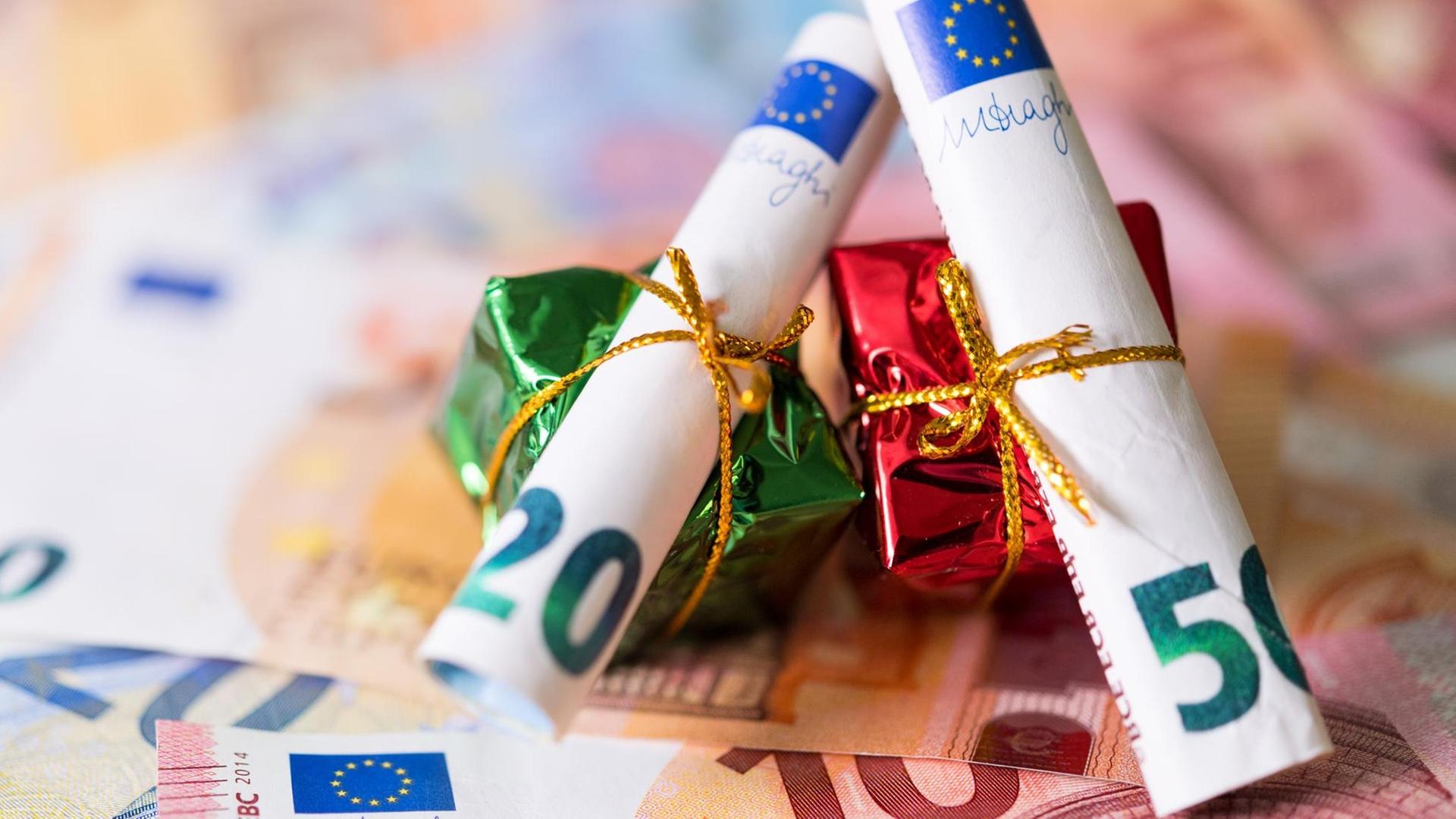 Geldscheine als Geschenk verpackt Geldscheine als Geschenk verpackt
