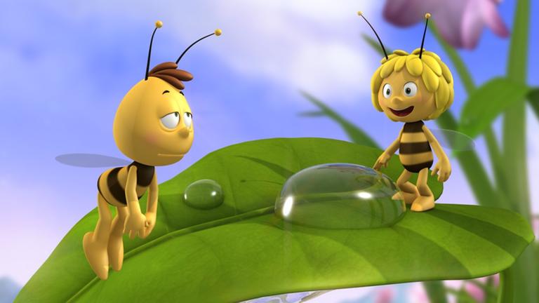 Die 3D-Computeranimation zeigt die Biene Maja mit ihrem Freund Willi. Als Fernsehserie hat die "Biene Maja" seit den 1970er Jahren die Kindheit mindestens zweier Generationen geprägt. Ihre Geschichte ist inzwischen schon 100 Jahre alt.