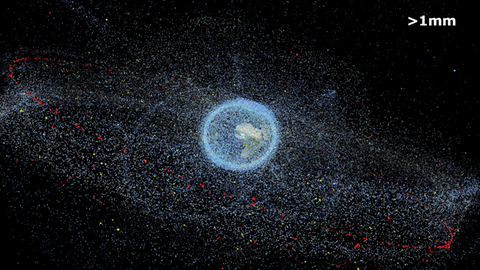Um die Erde schwirren Millionen Teile von Weltraummüll