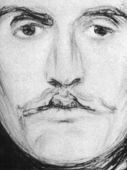 Undatierte Aufnahme eines Selbstbildnisses des norwegischen Malers Edvard Munch