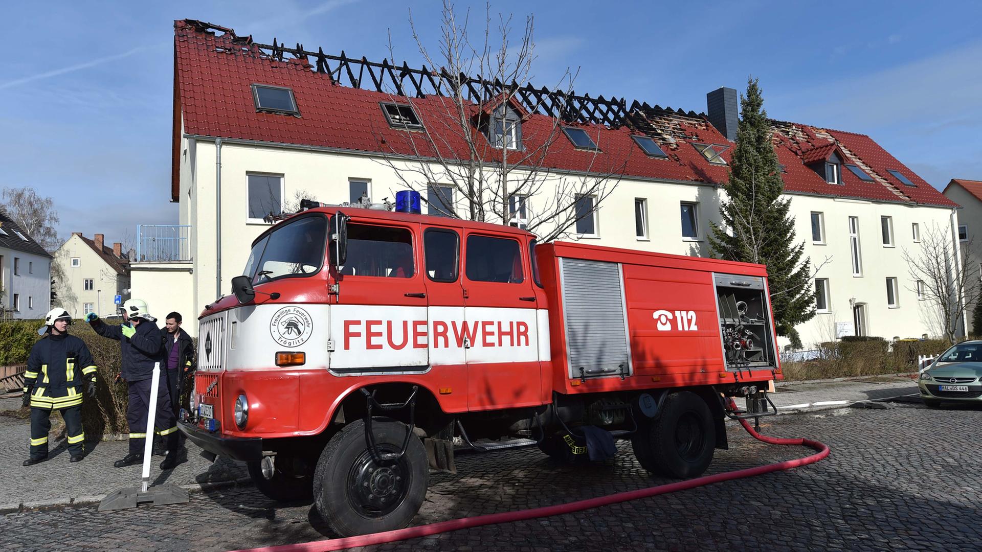 Das geplante Flüchtlingsheim in Tröglitz - nach dem Brand