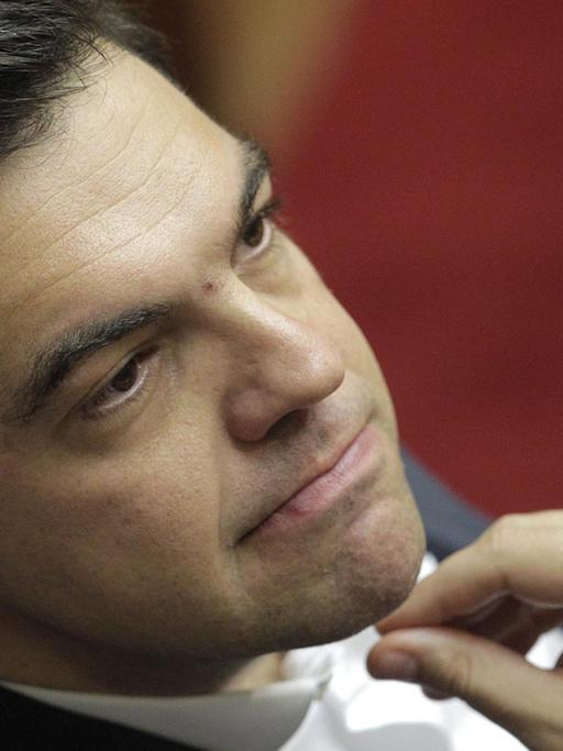 Alexis Tsipras während der Abstimmung im griechischen Parlament.