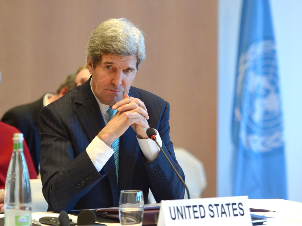 US-Außenminister Kerry auf der Friedenskonferenz