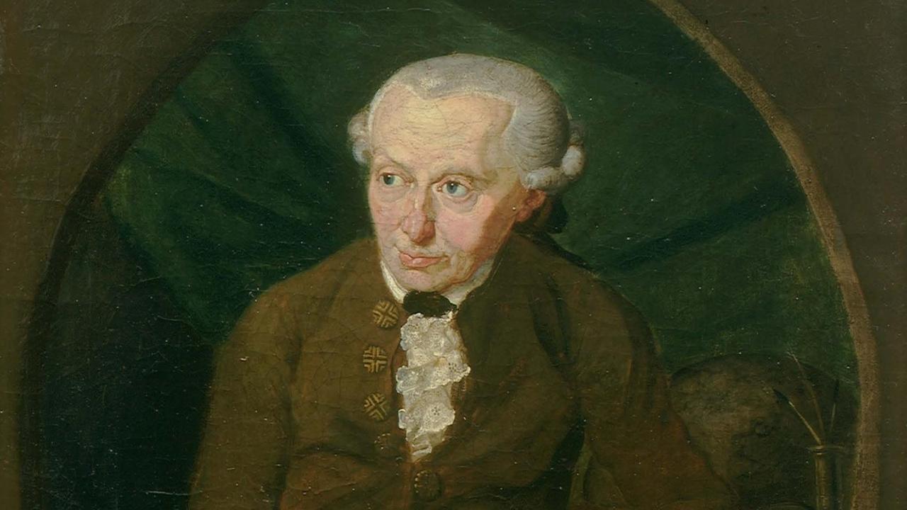 Gemälde zeigt Immanuel Kant (1724-1804), Philosoph und Kosmologe