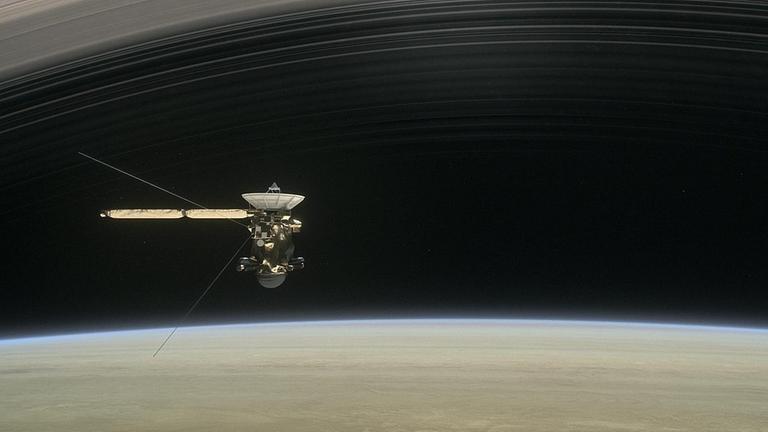 Die Raumsonde Cassini.