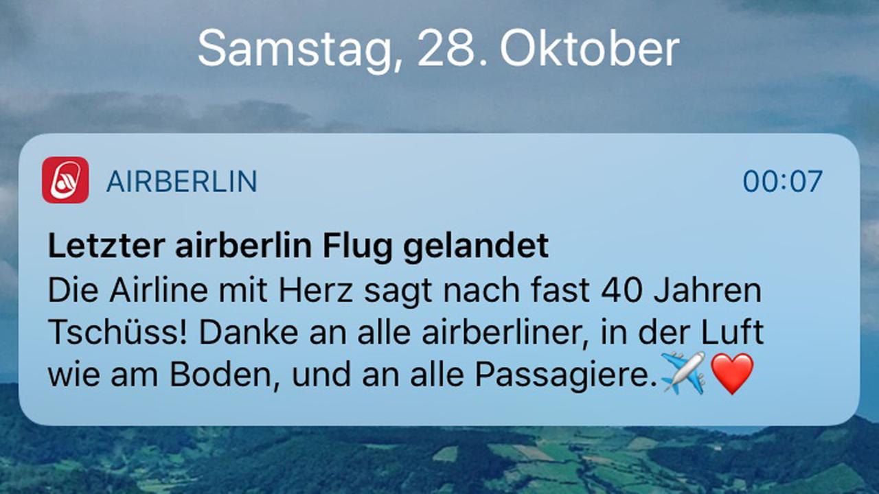 Der letzte Air-Berlin-Flug - \