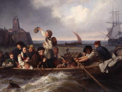 Antonie Volkmar, Abschied der Auswanderer, 1860 (Ausschnitt) Inv.-Nr: 1991/3264 Antonie Volkmar, Abschied der Auswanderer, 1860 (Ausschnitt) Inv.-Nr: 1991/3264