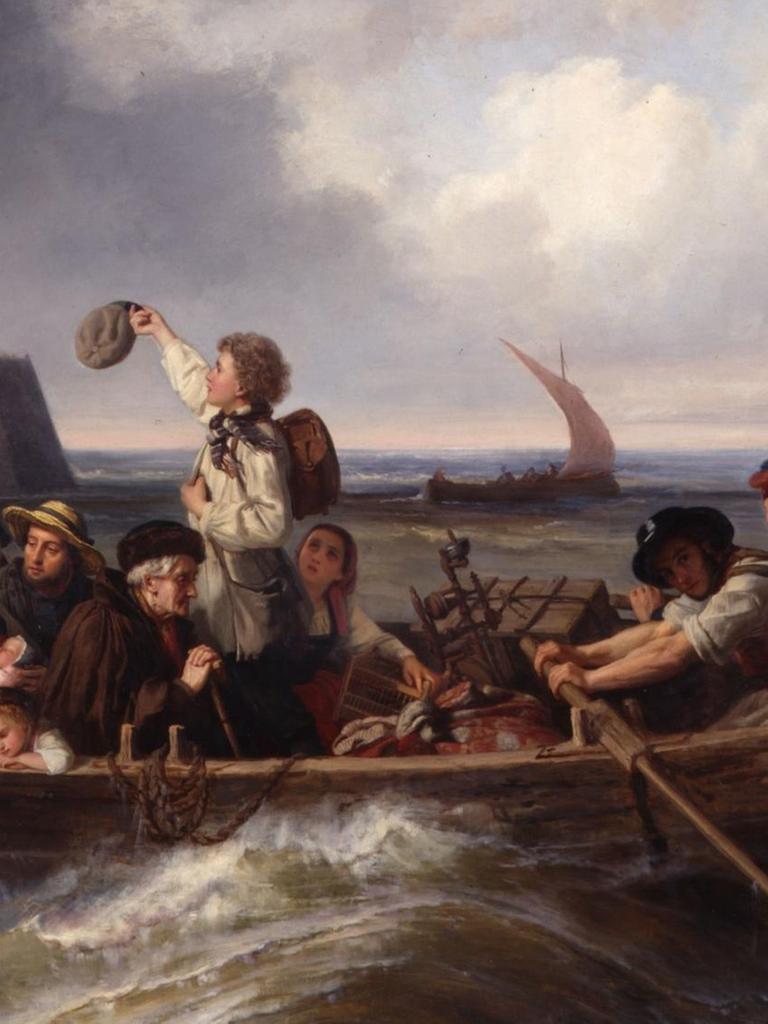 Antonie Volkmar, Abschied der Auswanderer, 1860 (Ausschnitt) Inv.-Nr: 1991/3264 Antonie Volkmar, Abschied der Auswanderer, 1860 (Ausschnitt) Inv.-Nr: 1991/3264