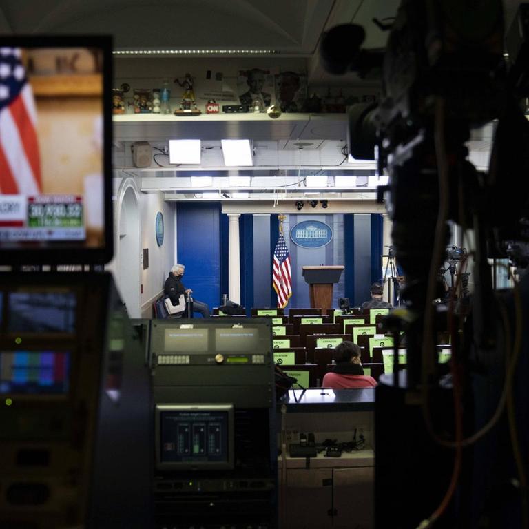 Blick in den Briefing Room im Weißen Haus.