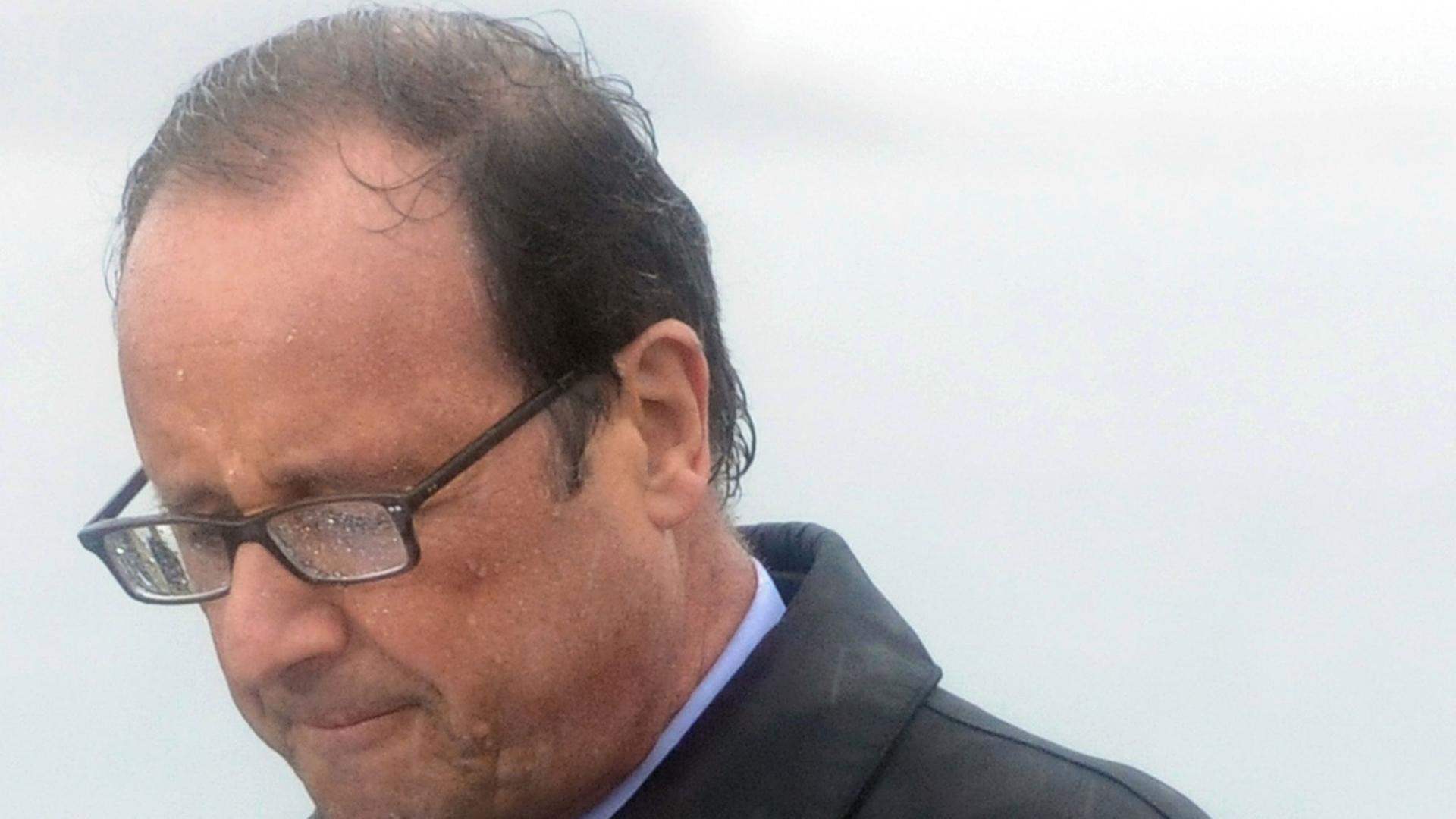 Frankreichs Präsident Francois Hollande bei einer Rede in der Bretagne.