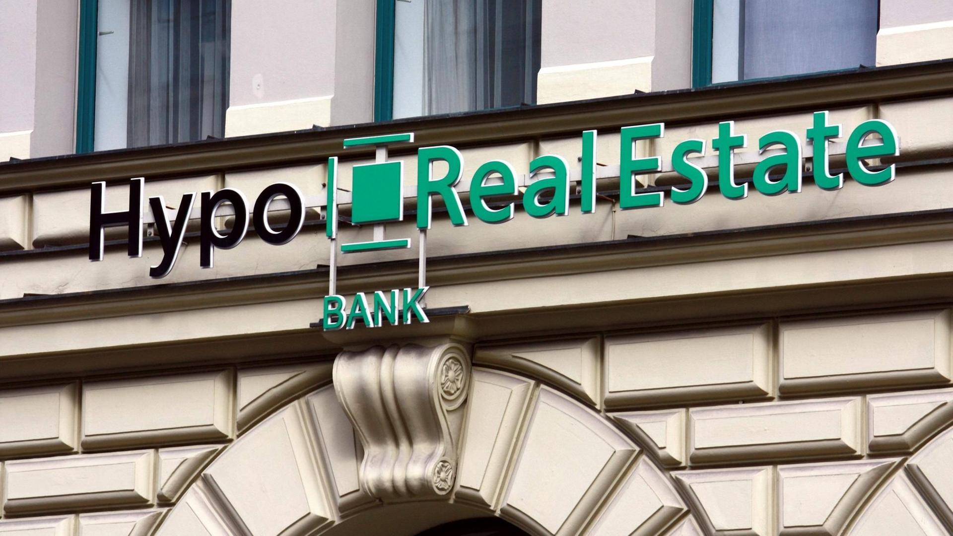 Eine Filiale der Hypo Real Estate Bank 2009 in München.
