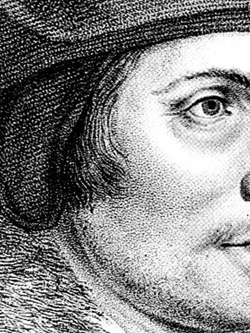 Zeitgenössisches Porträt des englischen Humanisten Thomas Morus (1477-1535).