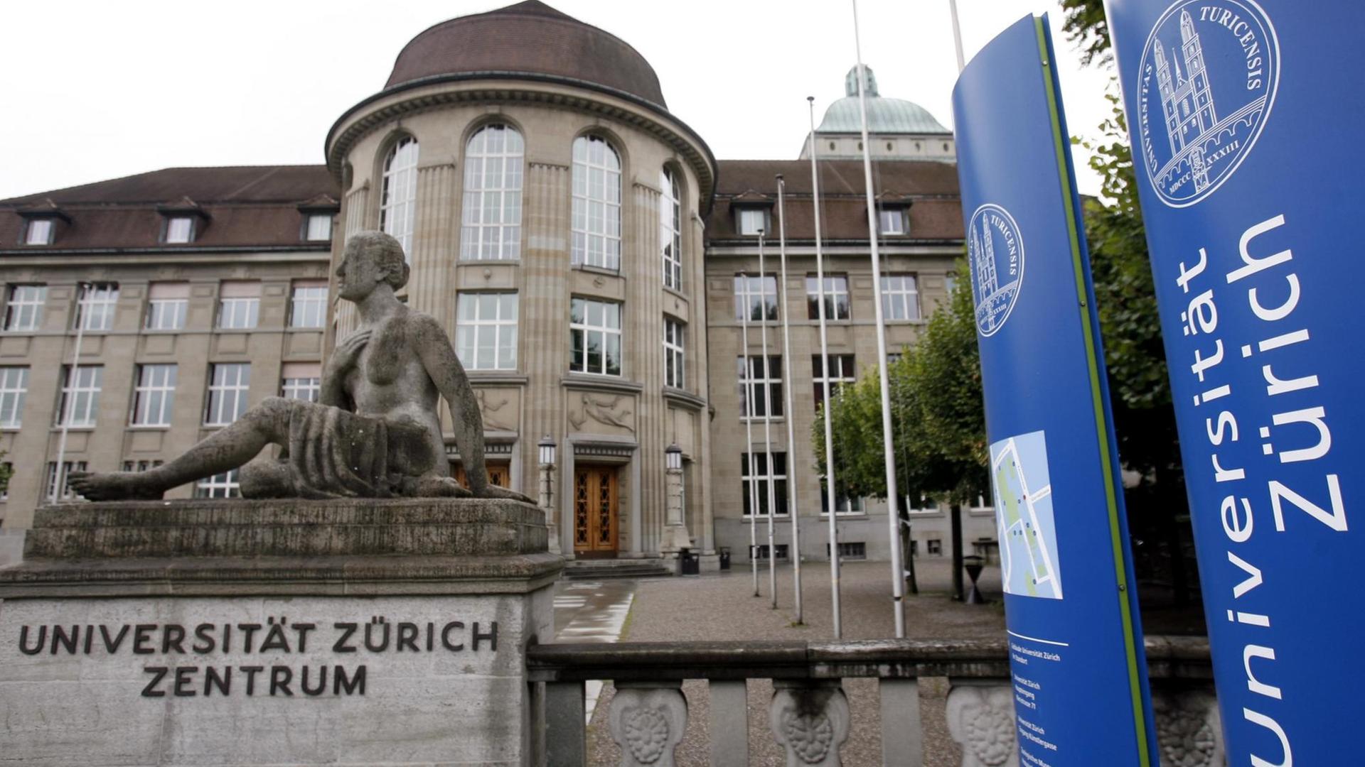 Der Eingang der Universität Zürich