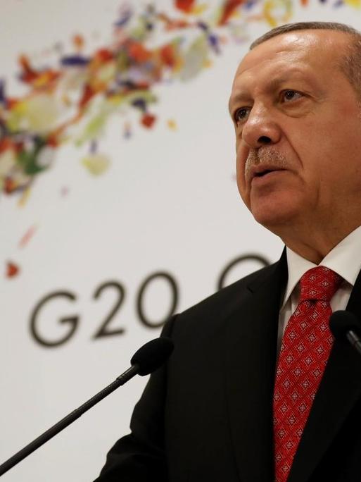 Der türkische Präsident Recep Tayyip Erdogan beim G-20-Treffen in Osaka