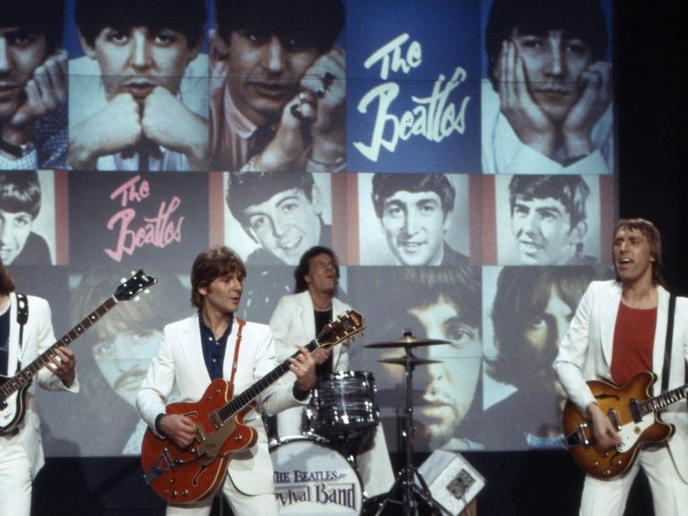 The Beatles Revival Band während eines Auftritts in den 1980er Jahren.