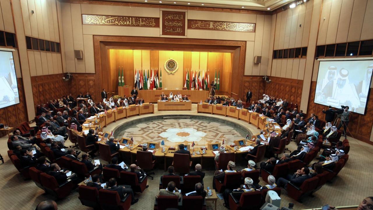Der Sitzungssaal im Hauptquartier der Arabischen Liga in Kairo