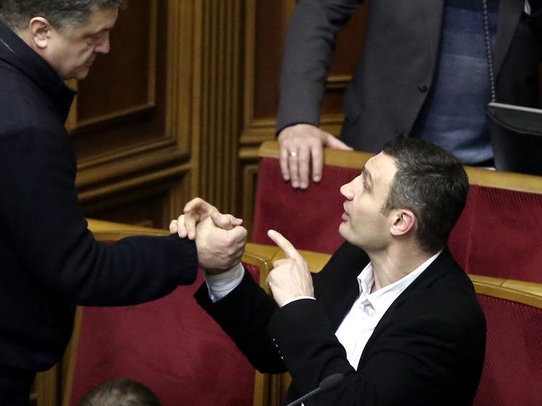 Vitali Klitschko im ukrainischen Parlament