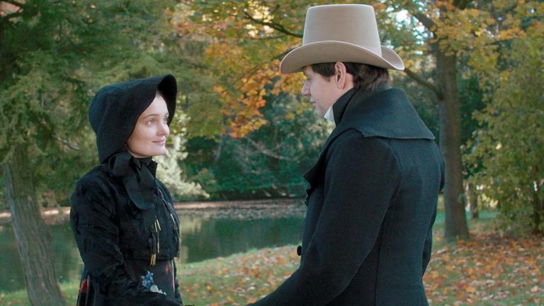 Dichter Heinrich von Kleist (Christian Friedel) und Henriette Vogel (Birte Schnöink) in einer Szene des Kinofilms "Amour Fou". Dichter Heinrich von Kleist (Christian Friedel) und Henriette Vogel (Birte Schnöink) in einer Szene des Kinofilms "Amour Fou".
