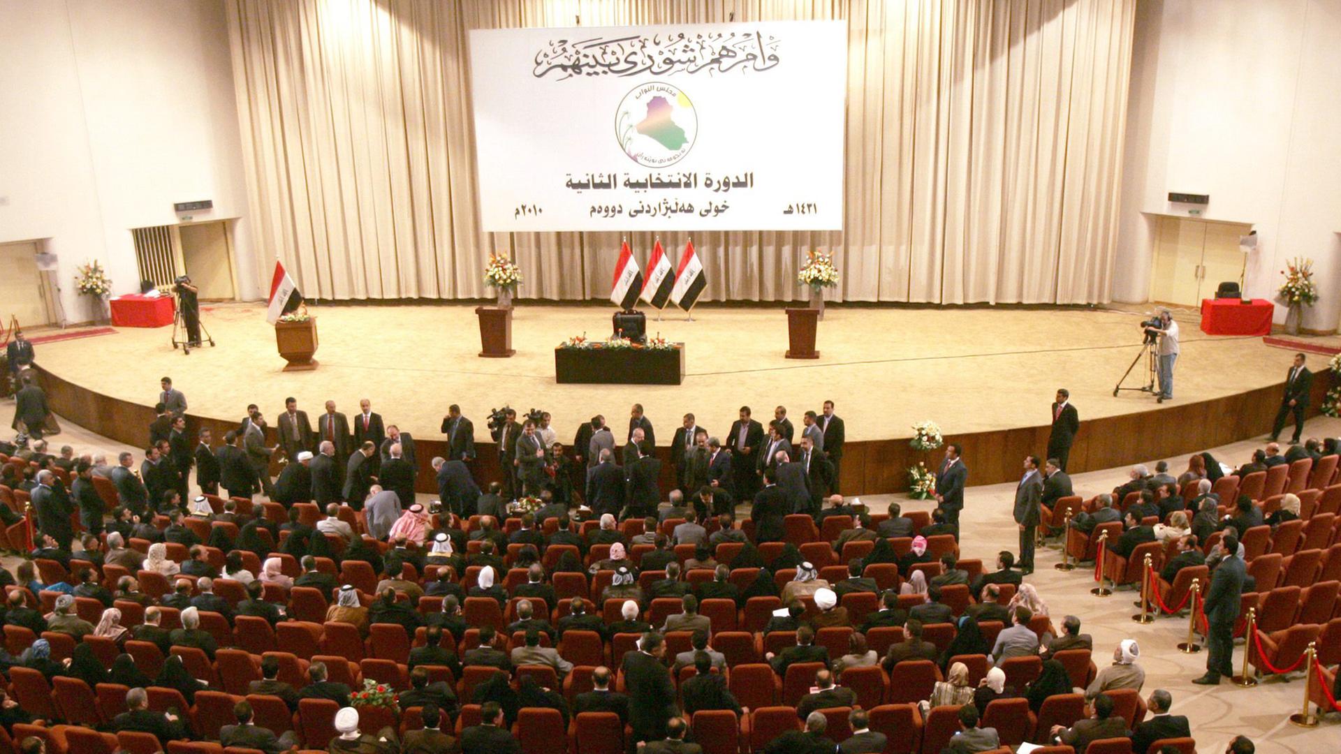 Blick in das irakische Parlament.