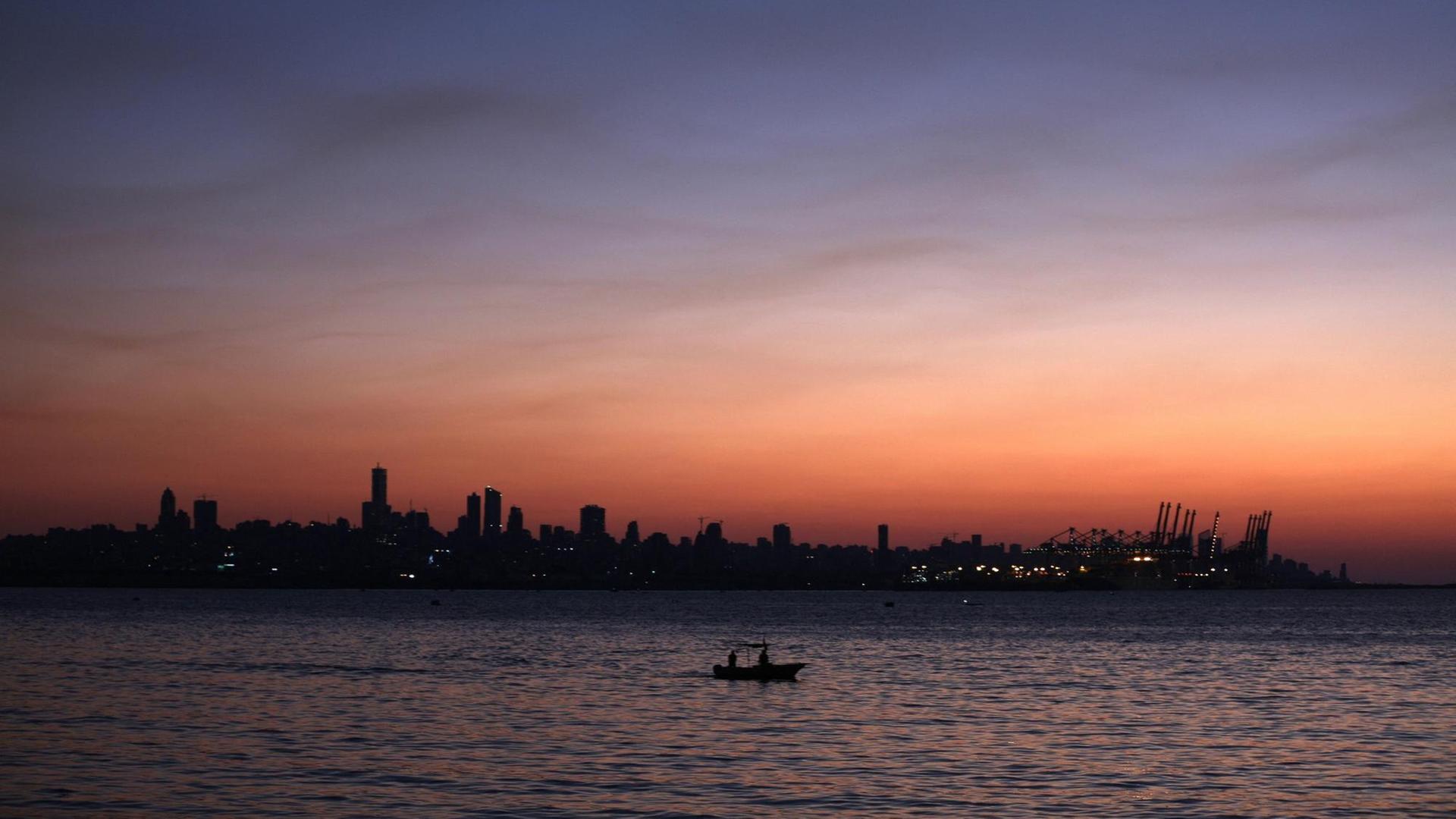 Sonnenuntergang in Beirut am 5. Oktober 2020.