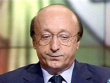 Luciano Moggi, Ex-Manager von Juventus Turin, im italienischen Fernsehen