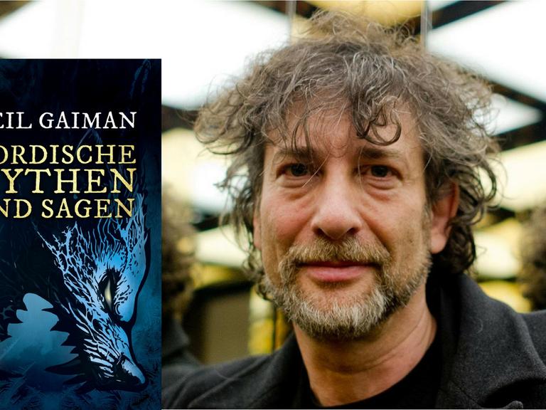 Der britische Fantasyautor Neill Gaiman und sein Buch "Nordische Mythen und Sagen"