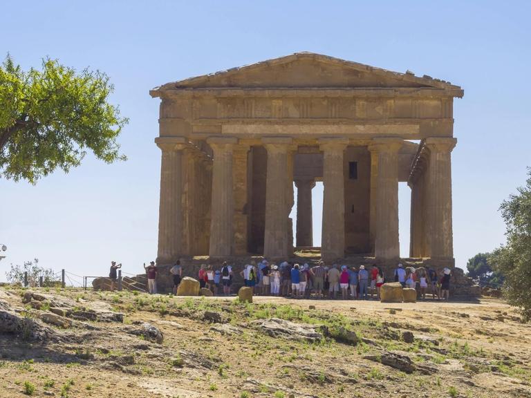 Der Concordia-Tempel in Agrigent auf Sizilien.